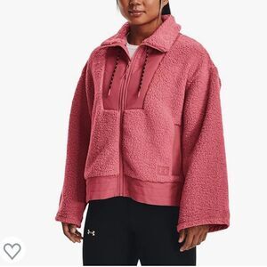 Under Armour Women's Legacy Sherpa Full-Zip Jacket in Deco Rose NWT